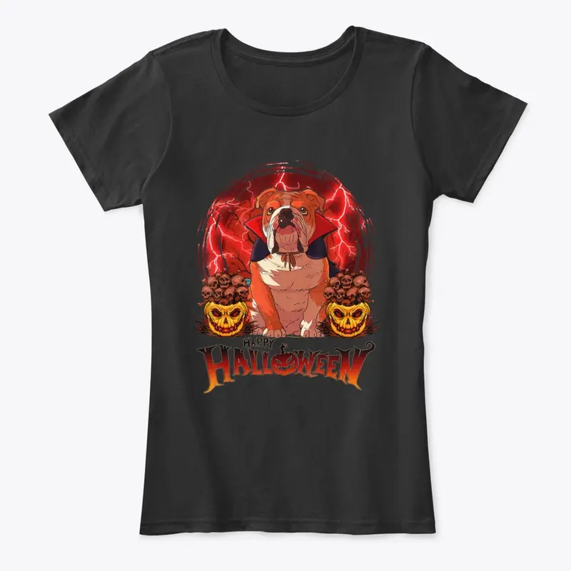 Halloween English Bulldog Pumpkin Shirt