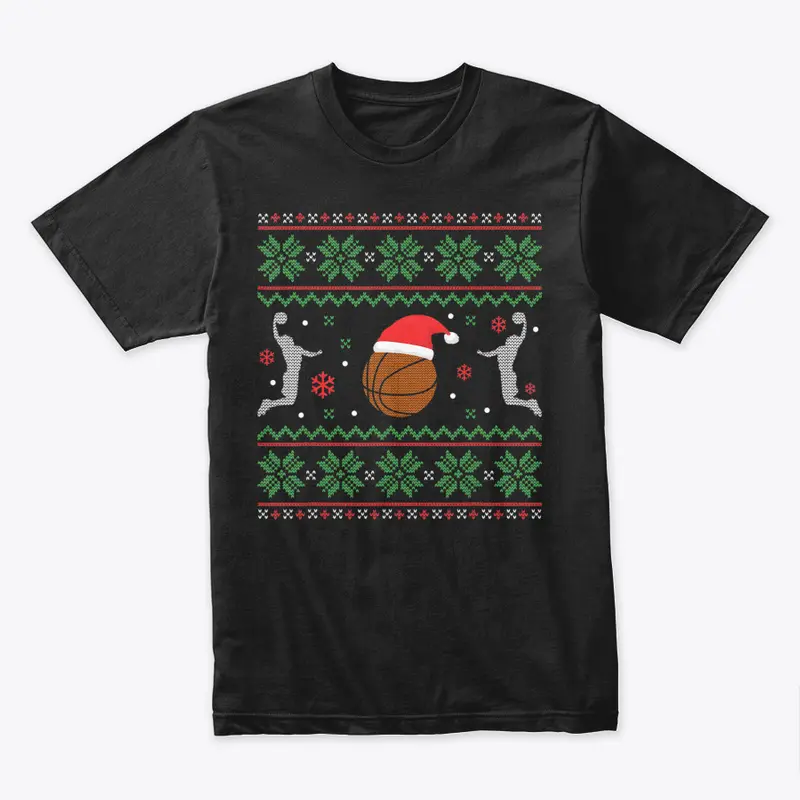 BASKETBALL UGLY CHRISTMAS SWEATER XMAS