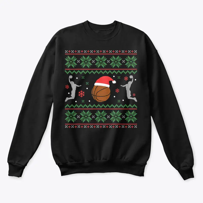 BASKETBALL UGLY CHRISTMAS SWEATER XMAS