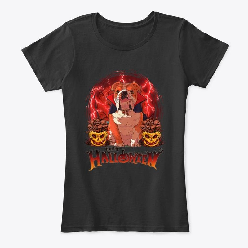 Halloween English Bulldog Pumpkin Shirt